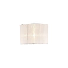 Florence Round Organza Shade White 380mm x 260mm, Suitable For Floor Lamp