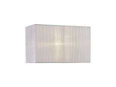 Florence Rectangle Organza Shade, 380x190x230mm, White, For Table Lamp