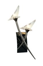 Flavia Wall Lamp Switched 2 Light G9, Black Chrome