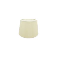 Sutton Dual Mount Round Empire, 240/300 x 200mm Faux Silk Fabric Shade, Ivory Pearl/White Laminate