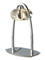 Alfa Large Crystal Table Lamp 1 Light G9, Polished Chrome