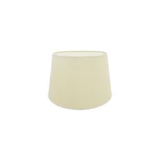 Sutton Dual Mount Round Empire, 280/350 x 220mm Faux Silk Fabric Shade, Ivory Pearl/White Laminate