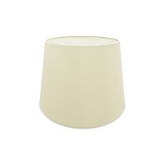 Sutton Dual Mount Round Empire, 350/450 x 280mm Faux Silk Fabric Shade, Ivory Pearl/White Laminate