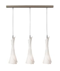 Zack Linear Pendant 3 Light E27 Line, Satin Nickel