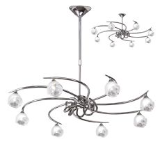 Fragma 86cm Telescopic 8 Light G9, Polished Chrome