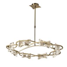 Kromo Telescopic 8 Light G9 Round, Antique Brass