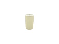 Serena Round Cylinder, 120 x 200mm Faux Silk Fabric Shade, Ivory Pearl/White Laminate
