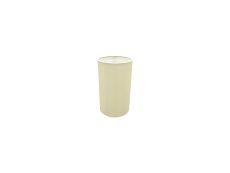 Serena Round Cylinder, 120 x 200mm Faux Silk Fabric Shade, Ivory Pearl/White Laminate