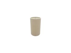 Serena Round Cylinder, 120 x 200mm Dual Faux Silk Fabric Shade, Nude Beige/Moonlight