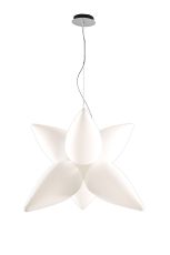 Palma 63cm Pendant 6 Light E27 Outdoor IP44, Matt White/Opal White