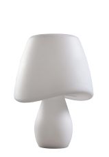 Cool Table Lamp 2 Light E27 In Line Switch Indoor, Opal White
