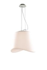 Cool 51cm Pendant 3 Light E27 Round Outdoor IP44, Matt White / Opal White