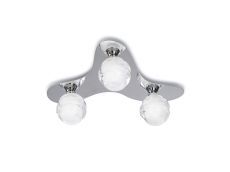 Loop Flush Ceiling 3 Light G9 ECO, Polished Chrome