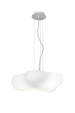 Eos IP44 Pendant 4 Light E27, Matt White/Opal White