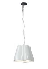 Miss Pendant 3 Light E27, Gloss White/Polished Chrome