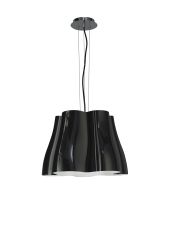 Miss Pendant 3 Light E27, Gloss Black/Polished Chrome