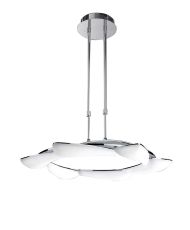 Mistral LED 65cm Telescopic 36W LED Round 3000K, 3240lm, Polished Chrome/Frosted Acrylic, 3yrs Warranty