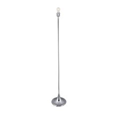 Crowne Round Curved Base Floor Lamp Without Shade, Inline Switch, 1 Light E27 Polished Chrome