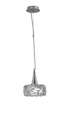 O2 Pendant 1 Light E27 Large, Polished Chrome