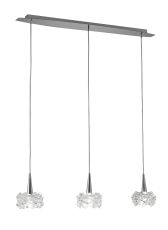 Artic Linear Pendant 3 Light G9 Line Small, Polished Chrome