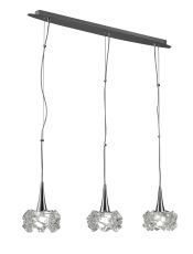 Artic Linear Pendant 3 Light E27 Line Large, Polished Chrome