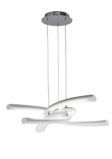 Knot Pendant 36W LED 3000K,3600lm,Gloss White/White Acrylic/Polished Chrome,3yrs Warranty