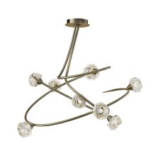 Maremagnum 79cm Ceiling 8 Light G9, Antique Brass
