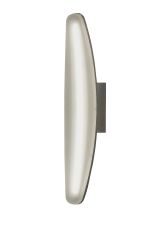 Hemisferic Wall Lamp 6W LED 3000K, 540lm, Satin Aluminium / Frosted Acrylic, 3yrs Warranty