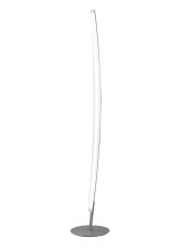 Hemisferic Floor Lamp 20W LED 3000K, 1800lm, Satin Aluminium/Frosted Acrylic, 3yrs Warranty