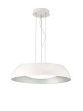 Argenta Pendant Large 30W LED 3000K, 3000lm, Matt White/Silver/White Acrylic, 3yrs Warranty