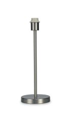 Cedar Round Base Medium Table Lamp Without Shade, Inline Switch, 1 Light E27 Satin Nickel