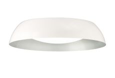 Argenta Flush Ceiling Large, 5 Light E27 Max 20w, 60cm, Matt White/Silver/White Acrylic, 2yrs Warranty