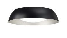 Argenta 45cm Flush Ceiling Small 18W LED 3000K, 1800lm, Matt Black/Silver/White Acrylic, 3yrs Warranty