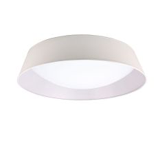 Nordica Flush Ceiling 60W LED 90cm Off White 3000K, 4200lm, White Acrylic With Ivory White Shade, 3yrs Warranty