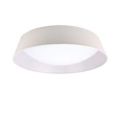 Nordica Flush Ceiling, 9 Light E27 Max 20W, 90cm, White Acrylic With Ivory White Shade, 2yrs Warranty