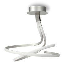 Nur 52.5cm Semi Flush 50W LED 3000K, 4000lm, Silver/Frosted Acrylic/Polished Chrome, 3yrs Warranty