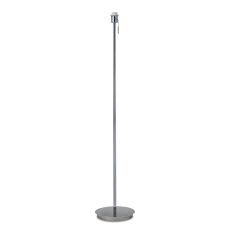 Carlton Round Flat Base Floor Lamp Without Shade, Switched Lampholder, 1 Light E27 Polished Chrome