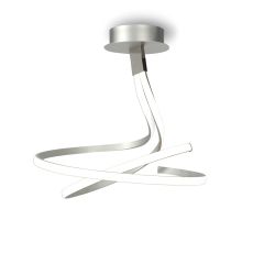 Nur Semi Flush 50W LED 3000K, 4000lm, Dimmable Silver/Frosted Acrylic/Polished Chrome, 3yrs Warranty