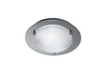 Brooklyn Flush Ceiling 300mm Round 2 Light E27 Polished Chrome