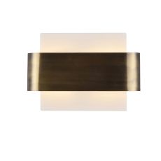 Damo 2 Light G9 Flush Fitting, White Base With Antique Brass Centre Band