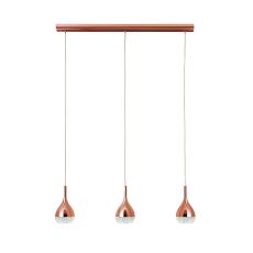 Khalifa Linear Pendant 3 Light GU10 Line Copper