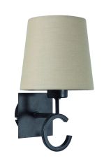 Argi Wall Lamp 1 Light E27 With Taupe Shade Brown Oxide