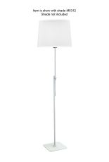 Habana Floor Lamp Telescopic 1 Light WITHOUT SHADE E27, Matt White/Polished Chrome