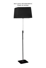 Habana Floor Lamp Telescopic 1 Light WITHOUT SHADE E27 Black/Polished Chrome