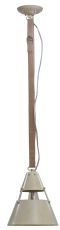 Industrial 21.5cm Ceiling 1 Light 40W E27 Sand Metal, Beige Belt