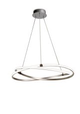 Infinity Pendant 60W LED 3000K, 4500lm, Dimmable Silver/Polished Chrome/White Acrylic, 3yrs Warranty