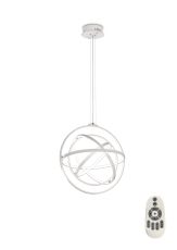 Orbital Pendant Round 60cm, 5 Ring, 90W LED 3000K, 3250lm, RF Remote Control White, 3yrs Warranty