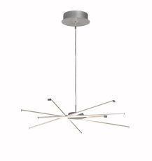 Star LED Pendant 69cm Round 42W 3000K, 3700lm, Dimmable Silver/Frosted Acrylic/Polished Chrome, 3yrs Warranty