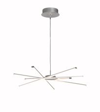 Star LED Pendant 69cm Round 42W 3000K, 3700lm, Silver/Frosted Acrylic/Polished Chrome, 3yrs Warranty