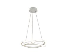 Infinity 51cm Blanco Pendant 42W LED 4000K, 3400lm, Dimmable, White / White Acrylic, 3yrs Warranty